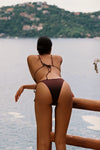 Daria String Bottom - Dark Truffle Ribbed