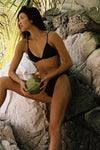 Bree Padded Triangle Top - Dark Truffle Ribbed
