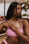 Miranda Top -Baby Pink Checkered Terry
