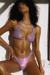 Morgan Halter Top - Purple Metallic