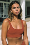 Savannah Top - Terracotta Crinkle