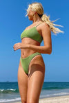 Hannah Mid Waist Bottom - Matcha Green