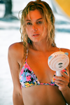 Rylan Shirred Triangle Top - Palm Beach
