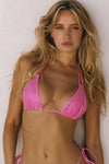 Morgan Halter Top - Pink Metallic