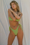 Maggie Crinkle Knot Top - Matcha