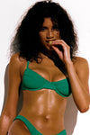 Nova Underwire Bra Top - Kelly Green Crinkle