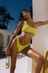 Tia One Shoulder Top - Citrus Crinkle