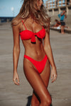 Mia Ribbed Seamless Bottom - Scarlet Red