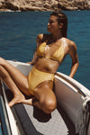 Tasha Shirred Triangle Top - Golden Hour
