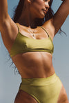 Sadie High Waist Bottom - Honeydew