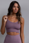 Flex Ribbed Tank with Adjustable Shoulders - Berry