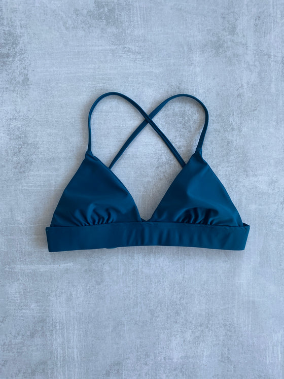 Luna Triangle Cross Back Top - Oceanside