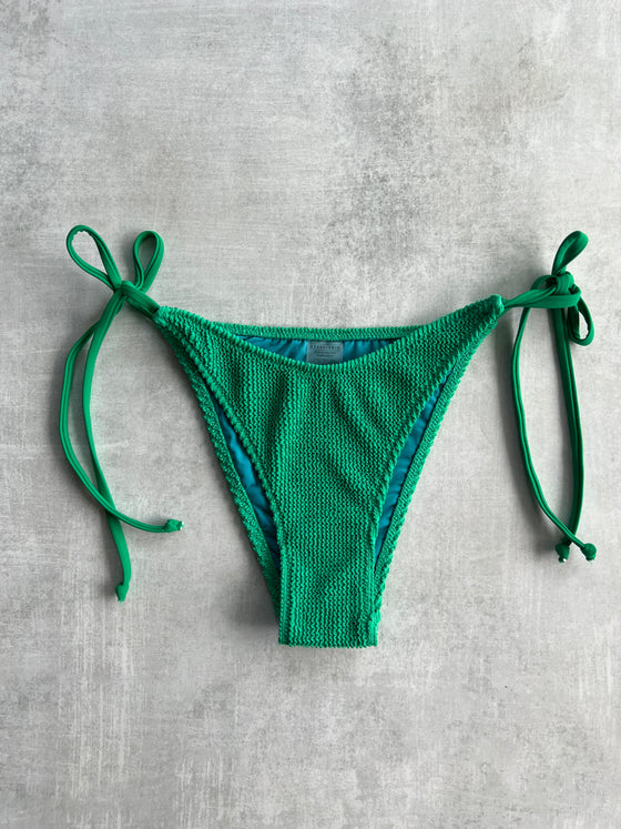 Daria Crinkle String Bottom - Jade Green