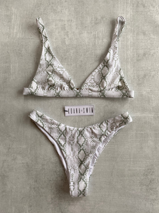 Bella Bralette Top - Light Python