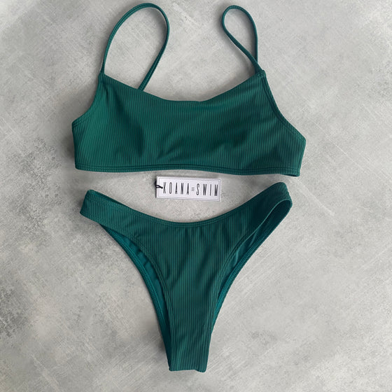 Piper Bottom - Forest Green Ribbed