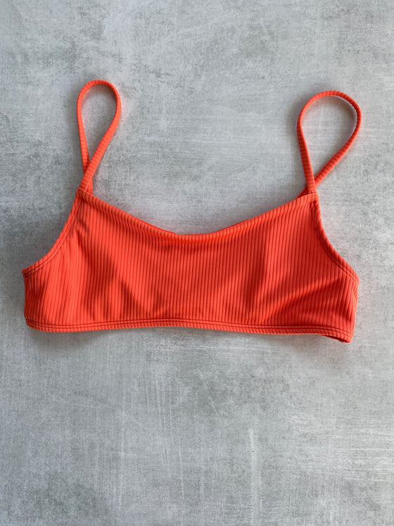 Piper Ribbed Top - Tangerine