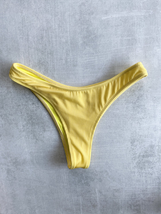 Piper Ribbed Bottom - Pale Yellow