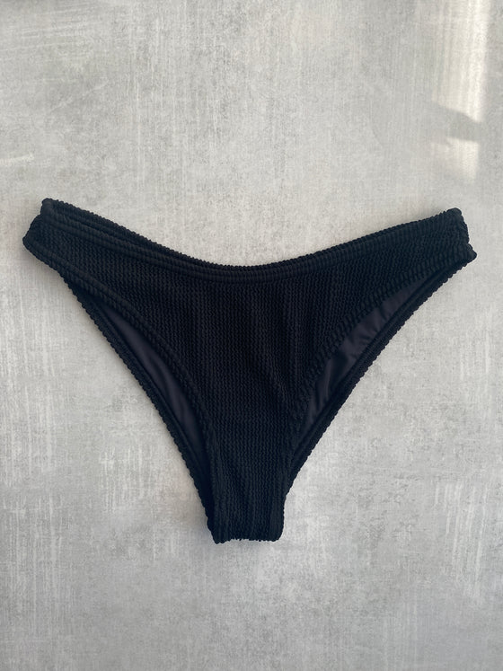 Piper II Moderate Coverage Crinkle Bottom - Black