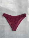 Piper II Moderate Coverage Crinkle Bottom - Sangria