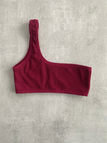  Tia One Shoulder Top - Sangria