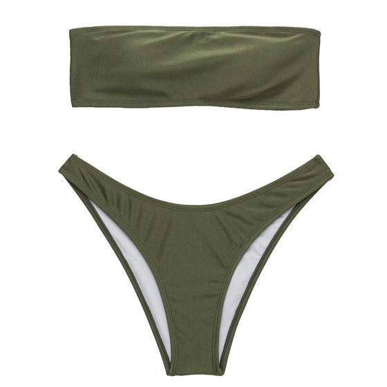 Beck Strapless Set - Khaki