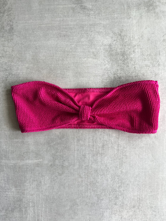 Christy Strapless Knot Top - Magenta