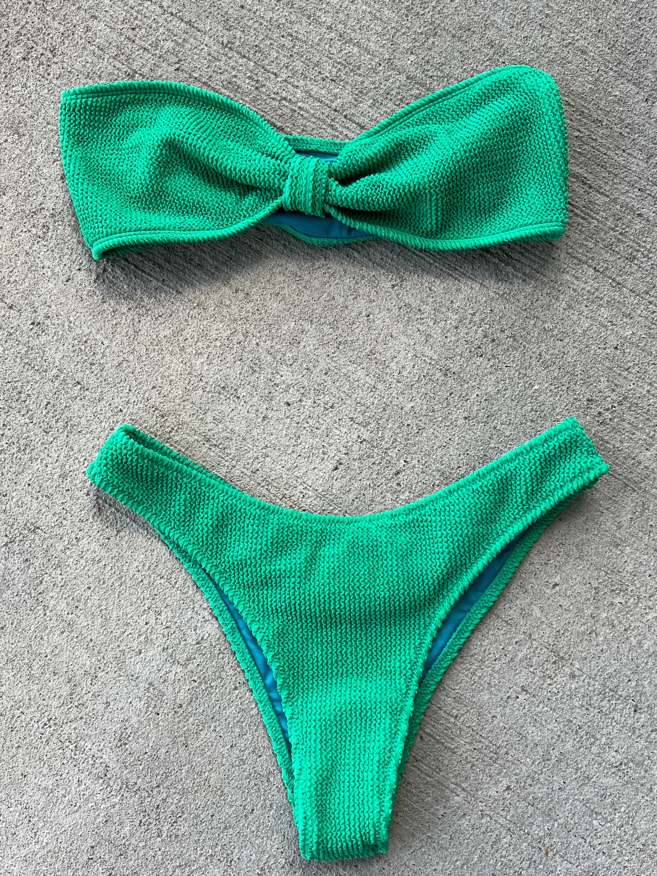 Christy Strapless Knot Top - Jade Green – KOANA SWIM