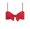 Mia Ribbed Bow Tie Top - Scarlet Red