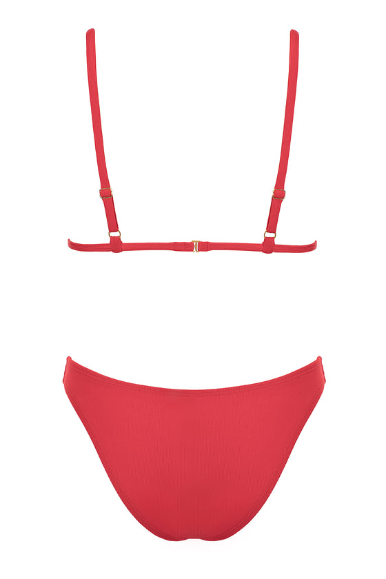 Roza Ribbed Bottom - Red