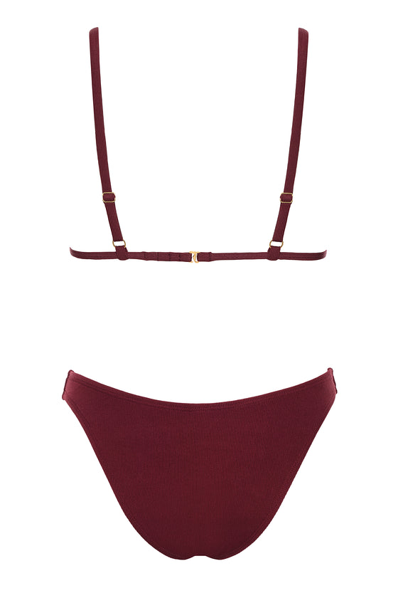 Roza Ribbed Bottom - Merlot