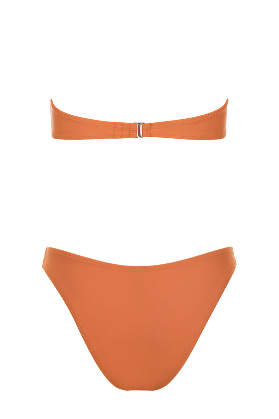 Beck Strapless Top - Burnt Orange