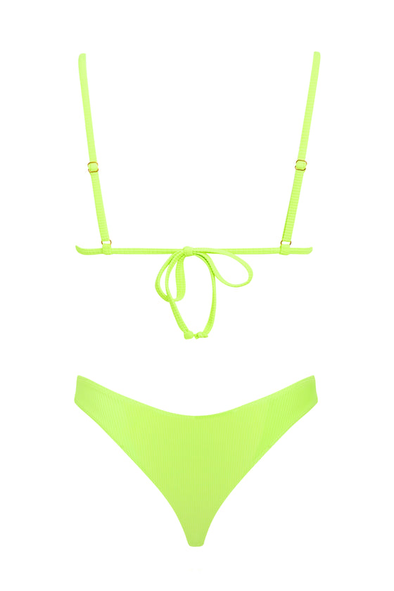 Piper Bottom - Neon Lime Ribbed