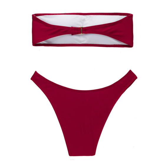 Beck Strapless Top - Merlot